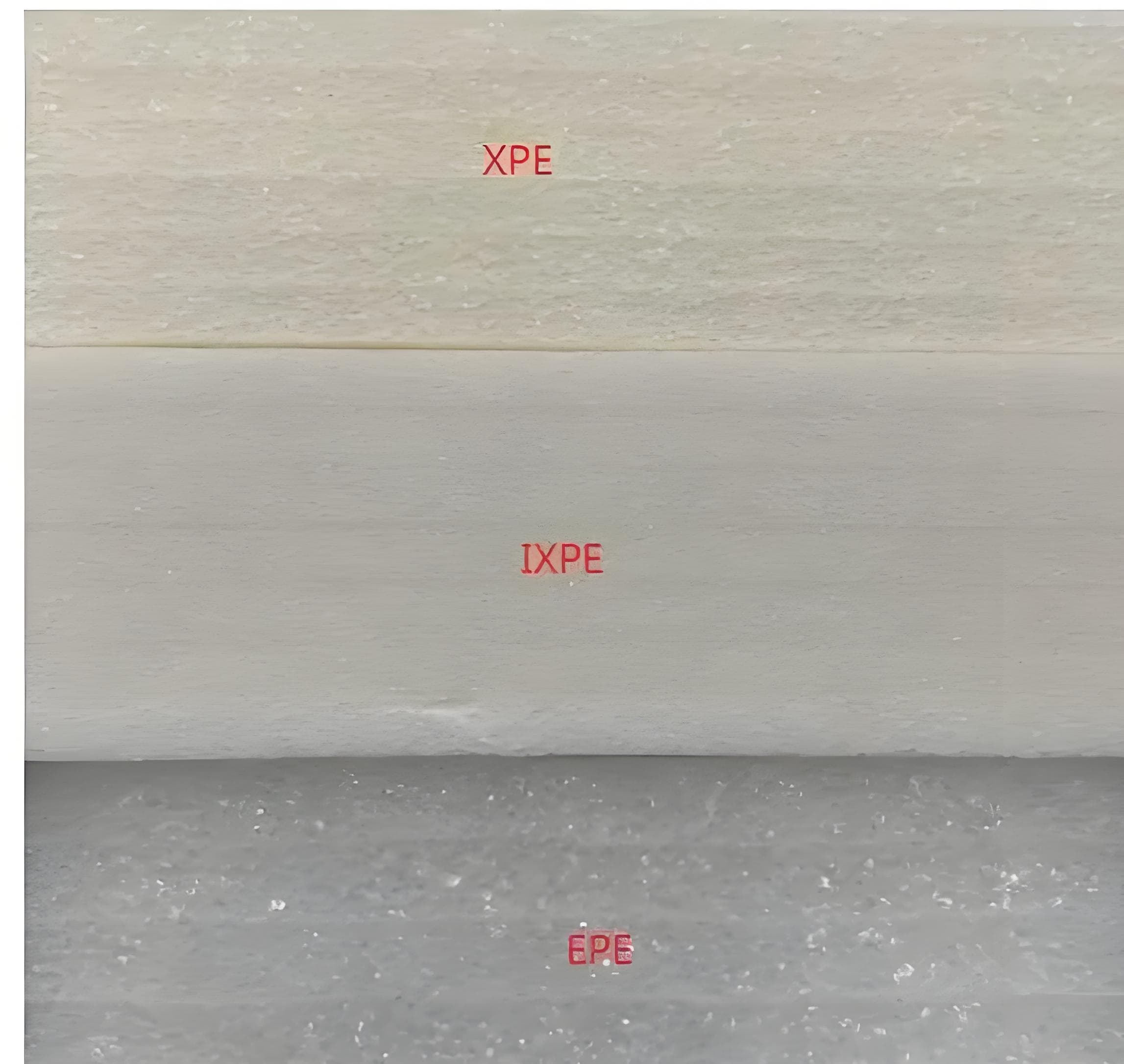 Foam packaging sheet samples